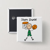 Basketball-Knall taucht T - Shirts und Geschenke Button (Vorne & Hinten)