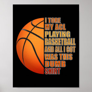 Basketball Knee Ligament Verletzung Spaß Poster