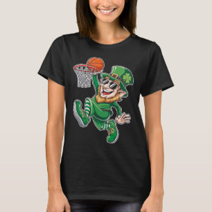 Basketball-Kobold St. Patrick's Day Lustiger Spiel T-Shirt
