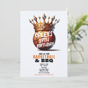 Basketball König Goldene Krone Foto Geburtstag Einladung