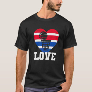 Basketball Korb Ball Liebe Herz Leidenschaft Spiel T-Shirt