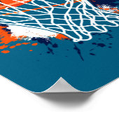Basketball Korb Spieler Basketball Trainer Poster (Ecke)