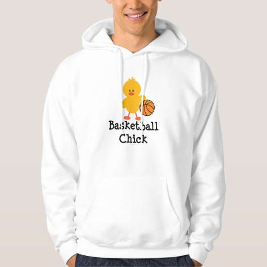 Basketball-Küken-mit Kapuze Sweatshirt (Vorderseite)