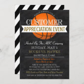 Basketball Kundenempfehlung Einladung (Vorne/Hinten)