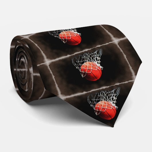 Basketball-Kunst Krawatte (Gerollt)