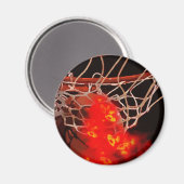 Basketball-Kunst Magnet (Vorderseite/Rückseite)