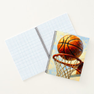 Basketball-Kunstnotizbuch - Sportdesign-Tagebuch Notizblock