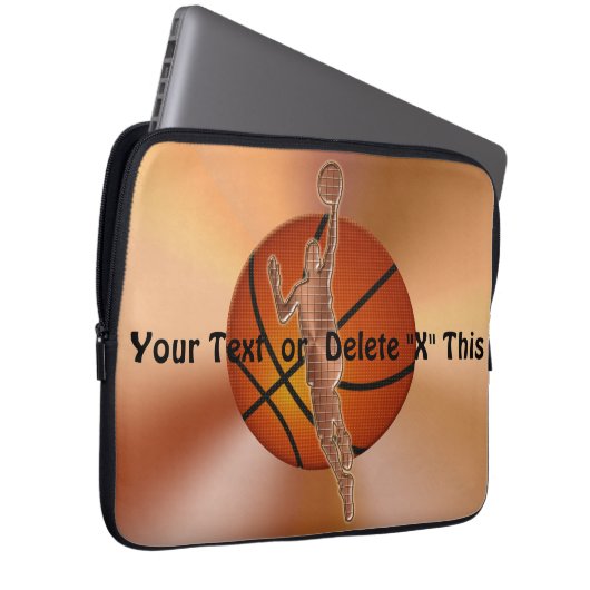 Basketball-Laptop-Hülsen-Basketball-Geschenke für Laptopschutzhülle (Vorne Rechts)
