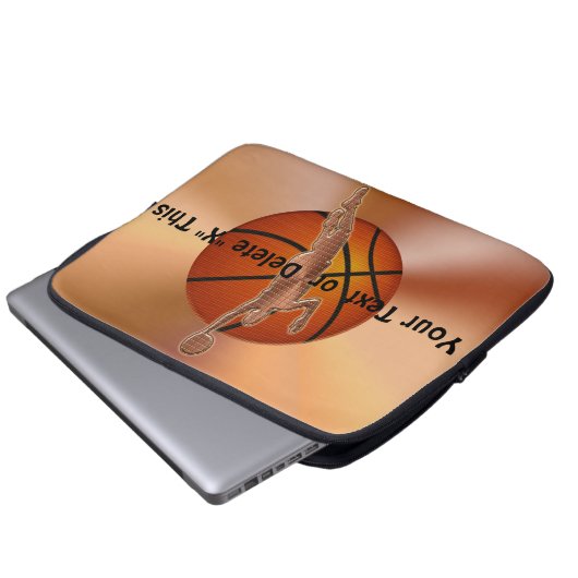 Basketball-Laptop-Hülsen-Basketball-Geschenke für Laptopschutzhülle (Vorne Knopf)