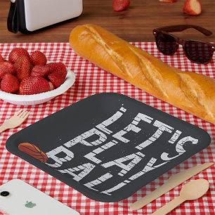 Basketball Lasse Ball spielen Geboren, um Sport zu Pappteller