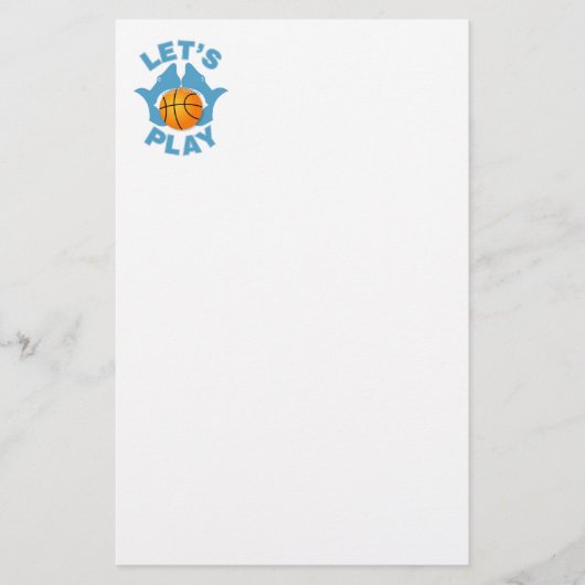 Basketball lassend briefpapier (Vorderseite)