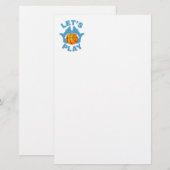 Basketball lassend briefpapier (Vorne/Hinten)