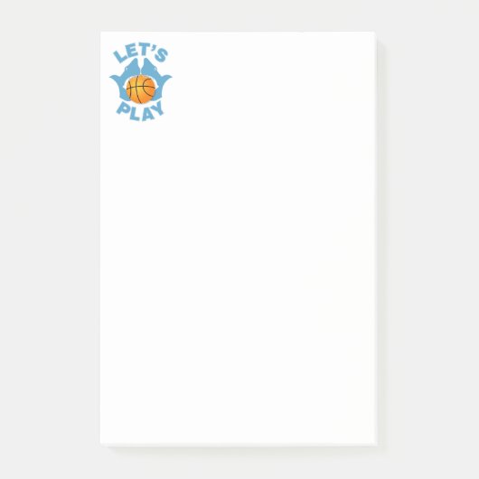 Basketball lassend post-it klebezettel (Vorderseite)