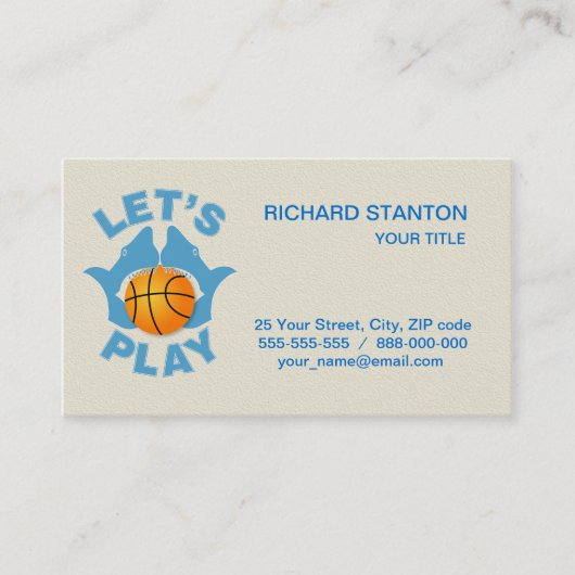 Basketball lassend visitenkarte (Vorderseite)