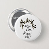 Basketball-Leben Button (Vorne & Hinten)