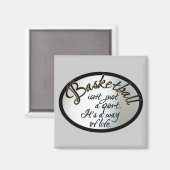 Basketball-Leben Magnet (Vorderseite/Rückseite)