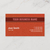 Basketball Leder Textur Coach Visitenkarte (Vorderseite)