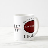 Basketball-Legende Monogram Geburtstag hinzufügen Kaffeetasse (VorderseiteRechts)