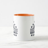 Basketball-Legende-Spieler Blau- und Orangenball Tasse (Zentrum)