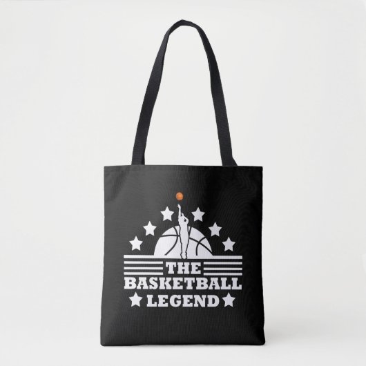 Basketball-Legende-Spieler Weißorange Tasche (Vorderseite)