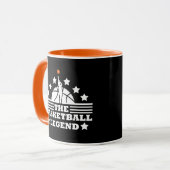 Basketball-Legende-Spieler Weißorange Tasse (Vorderseite Links)