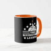 Basketball-Legende-Spieler Weißorange Tasse (VorderseiteRechts)