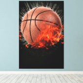 Basketball Leinwanddruck (Insitu (Holzboden))