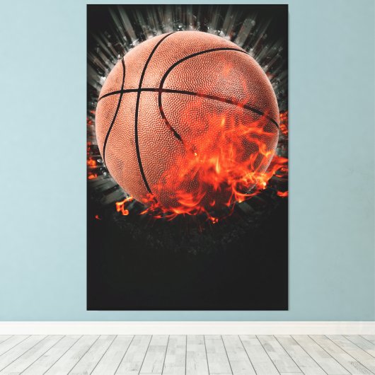 Basketball Leinwanddruck (Insitu (Holzboden))