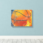 Basketball Leinwanddruck (Insitu (Holzboden))