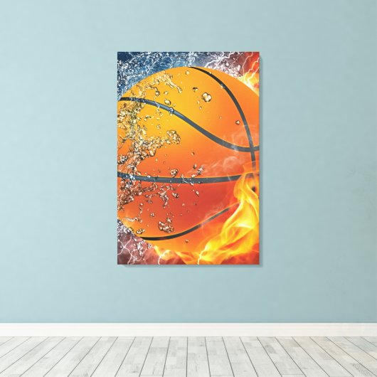 Basketball Leinwanddruck (Insitu (Holzboden))