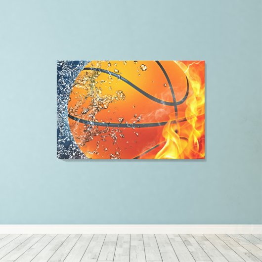 Basketball Leinwanddruck (Insitu (Holzboden))