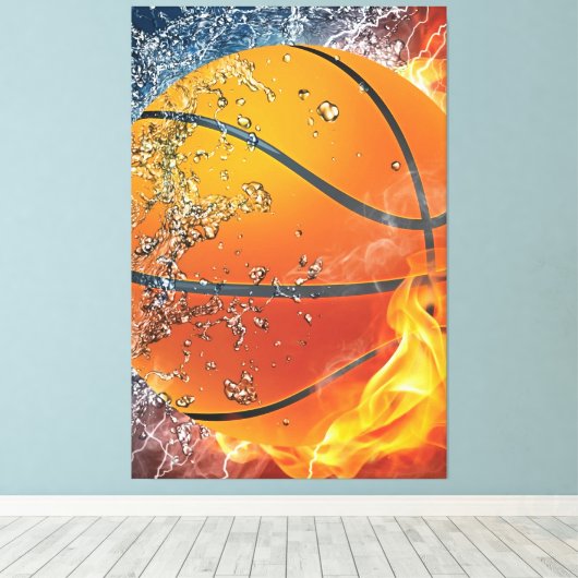 Basketball Leinwanddruck (Insitu (Holzboden))