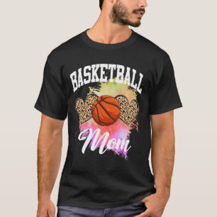 Basketball Leopard Gefärbte Krawatte Basketball Ma T-Shirt