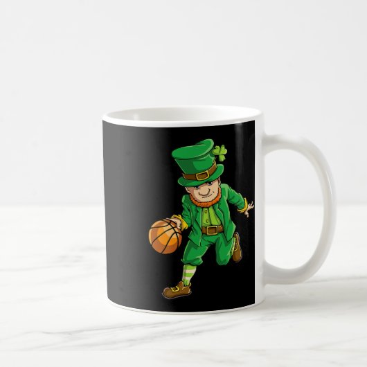 Basketball Leprechaun St Patricks Day Boys Kinder Kaffeetasse (Rechts)