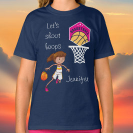 Basketball "Let's Shoot Hoops" Personalisierte T-S T-Shirt