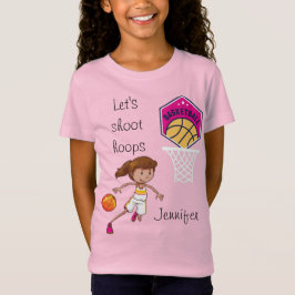 Basketball "Let's Shoot Hoops" Personalisierter T- T-Shirt