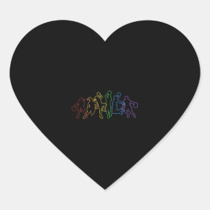 Basketball LGBT Rainbow Lover Pro Player Herz-Aufkleber