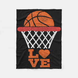 Basketball Liebe Basketball Lover Girl Boy Basketb Fleecedecke