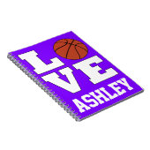 Basketball-LIEBE Basketball Name/Text Notizblock (Rechte Seite)