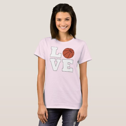 Basketball-LIEBE-Basketballspieler oder Coach T-Shirt (Vorne ganz)