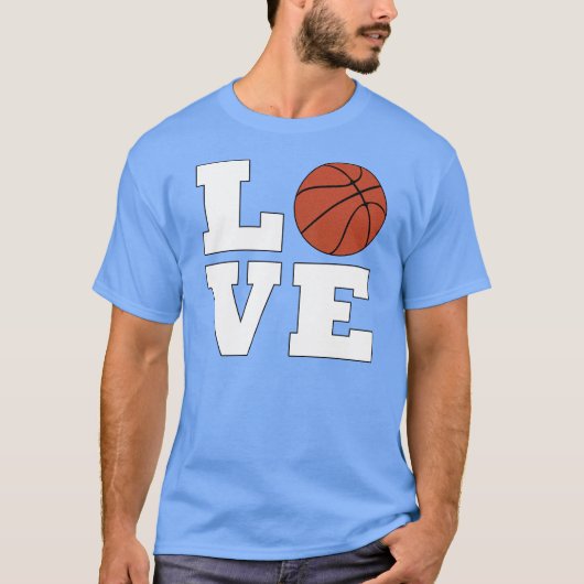 Basketball-LIEBE-Basketballspieler oder Trainer T-Shirt (Vorderseite)