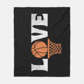 Basketball Liebe Fleecedecke (Vorderseite)