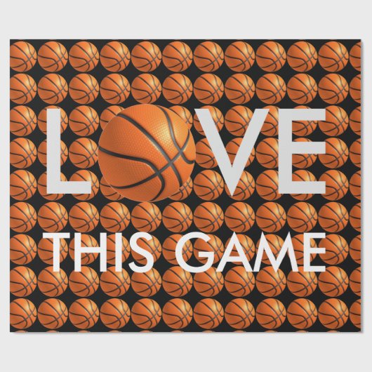 Basketball-Liebe Geschenkpapier (Flach)