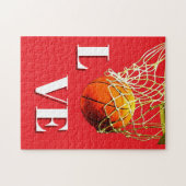 Basketball Liebe ich Puzzle (Horizontal)