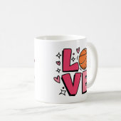 Basketball Liebe Niedlich Girls Basketball Basketb Kaffeetasse (VorderseiteRechts)