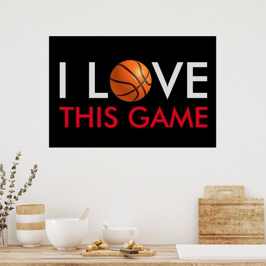 Basketball-Liebe Poster (Küche)