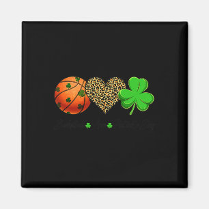 Basketball Liebe Saint Patrick's Day Kleeblatt Han Magnet