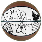Basketball Liebe Schwarze Herzen teilen die Liebe (Vorderseite)