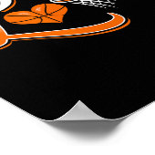 Basketball-Liebe-Shirt Poster (Ecke)