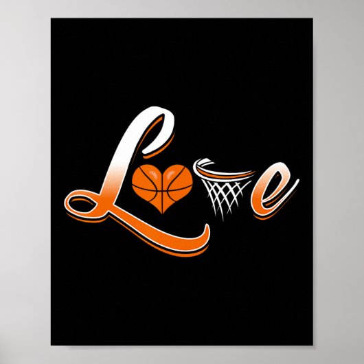 Basketball-Liebe-Shirt Poster (Vorne)